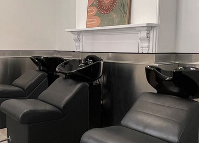Stylish wash stations at Ocean Hair Salon Design, Melbourne, Victoria, AU.