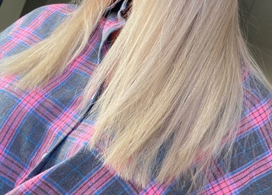 Šviesūs plaukai po kirpimo Hair by Irma End, Kretinga, Klaipėdos Apskritis, LT.