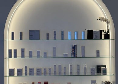 Elegant skincare display at Embreis Beauty in Auckland, Auckland, NZ featuring premium products and a modern design.