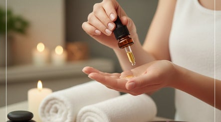 Aromatherapy oil in hand at esha massage for women, Bengaluru, Karnataka, IN.