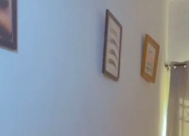 Wall art and curtain at EverythingblessingXaesthetic, Lekki, Lagos, NG. Aesthetic decor enhances calm ambiance.