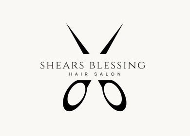 Logo of Shearsblessinghairsalon, Bridgetown, Saint Michael, BB, featuring a stylized scissor icon.
