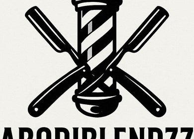 Abodiblendzz logo featuring vintage barber pole and razors in St. Catharines, Ontario, CA.