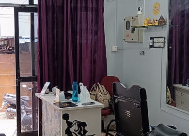 Cozy interior of VSK Beauty Parlour, Puducherry, showcasing a welcoming reception in Puducherry, IN.