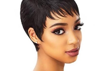 Elegant woman with pixie cut hairstyle at Ladybhairsaloon, Lekki, Lagos, NG.