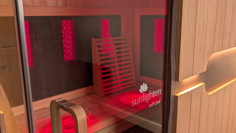 Infrared sauna at Rockingham Forest Wellbeing in Corby, England, GB for relaxation and wellness.