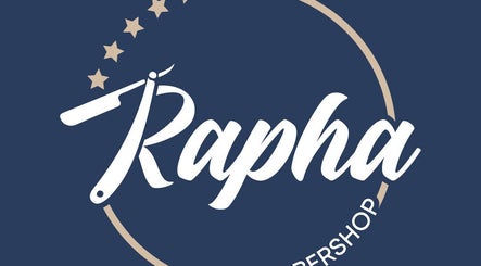 Logo estilizado do RaphabarberShop em Maranhão, Maranhão, BR, com estrela e navalha.