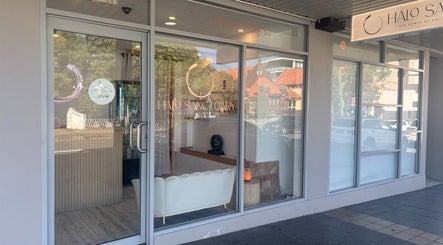 Entrance of Halo Sanctuary in Ramsgate, New South Wales, AU with modern decor and welcoming ambiance.