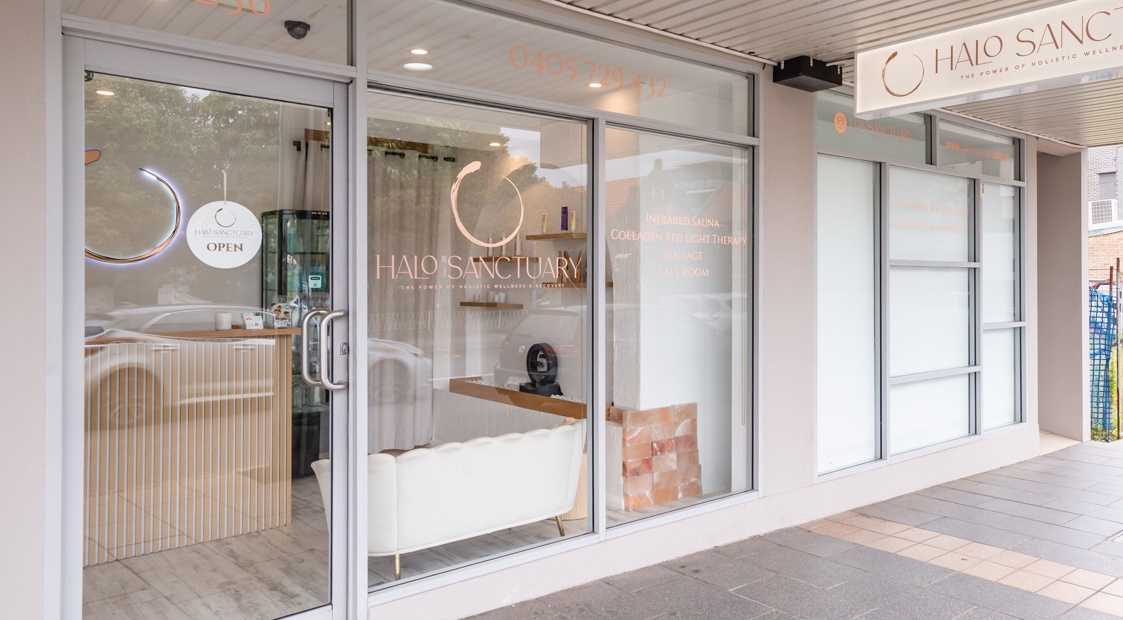 Front view of Halo Sanctuary at Ramsgate, New South Wales, AU, showcasing a welcoming entrance.