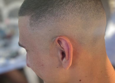 Close-up of a clean high fade haircut at High Fade, Madan, Smolyan, BG, showcasing fine detail.