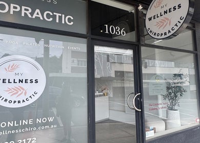 Entrance to Fia Yoga & Pilates, Melbourne, Victoria, AU, showcasing modern wellness services.