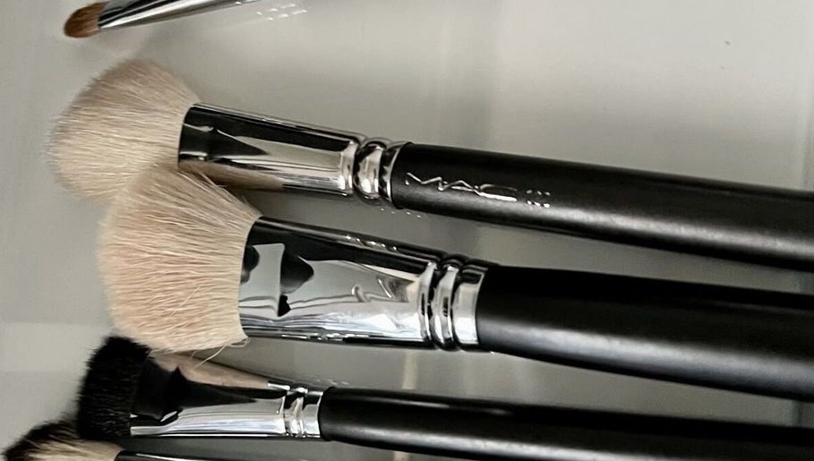 Collection of makeup brushes at Makeupbyawin, Puchong, Selangor, MY showcasing professional tools.
