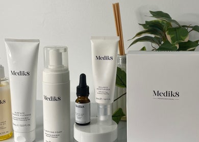Medik8 skincare products displayed at Luminous Skin and Beauty by Maris, Duncraig, Western Australia, AU.