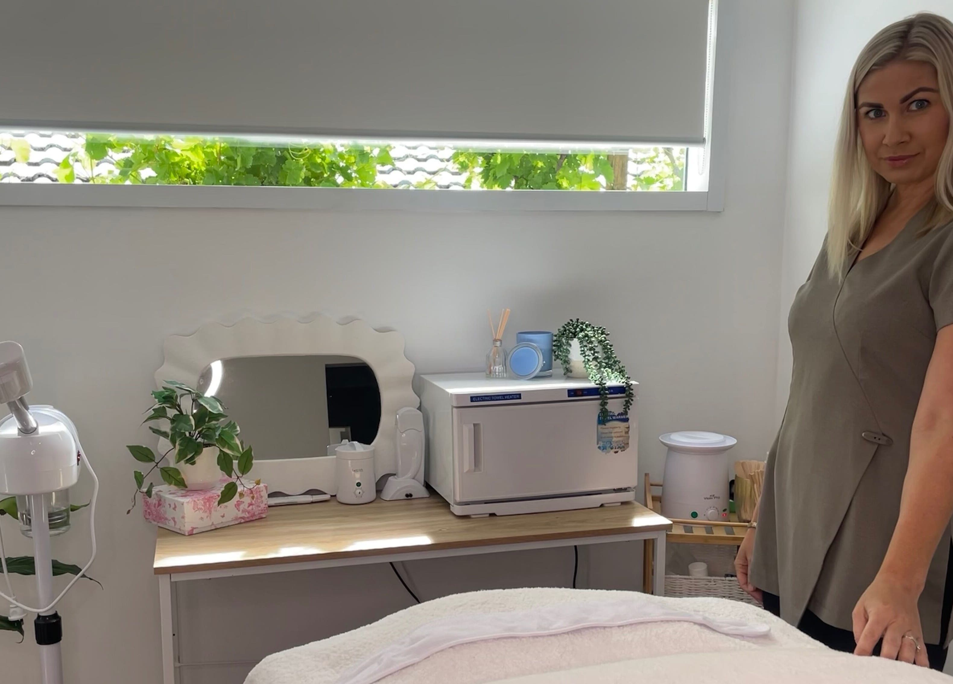 Calming treatment room at Luminous Skin and Beauty by Maris, Duncraig, Western Australia, AU.