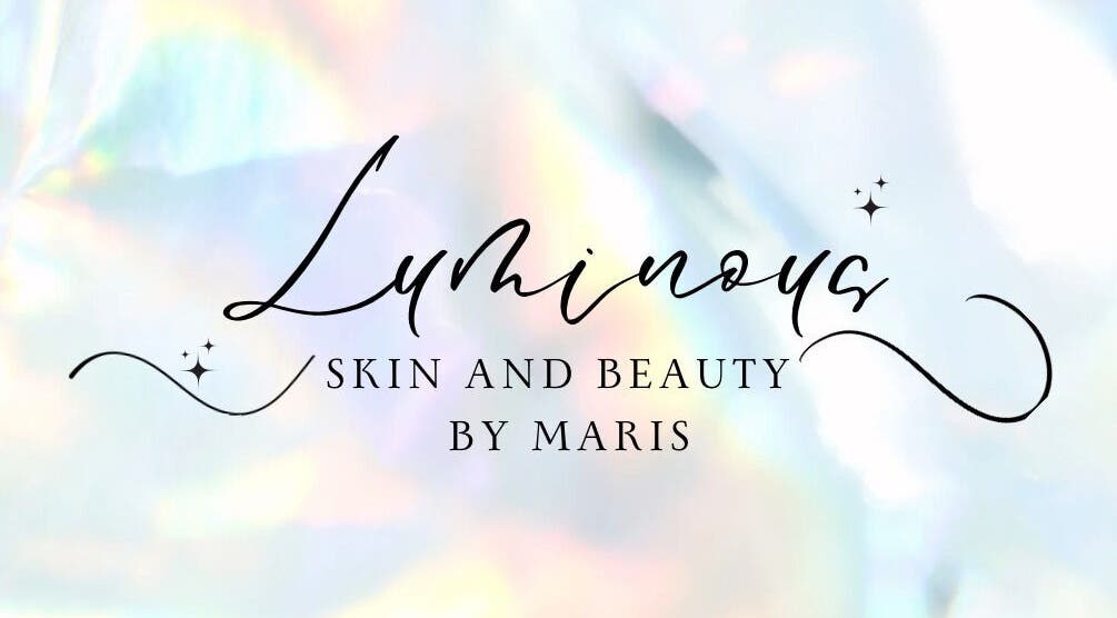 Logo for Luminous Skin and Beauty by Maris, Duncraig, Western Australia, AU with a shimmering background.