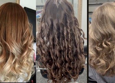 Diverse curled hairstyles at Sana's Haus of Hair, Bexley North, New South Wales, AU.