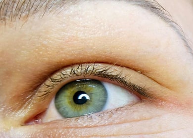 Close-up of an eye showcasing detailed beauty treatments at Beauty Artisan, Norwich, England, GB.
