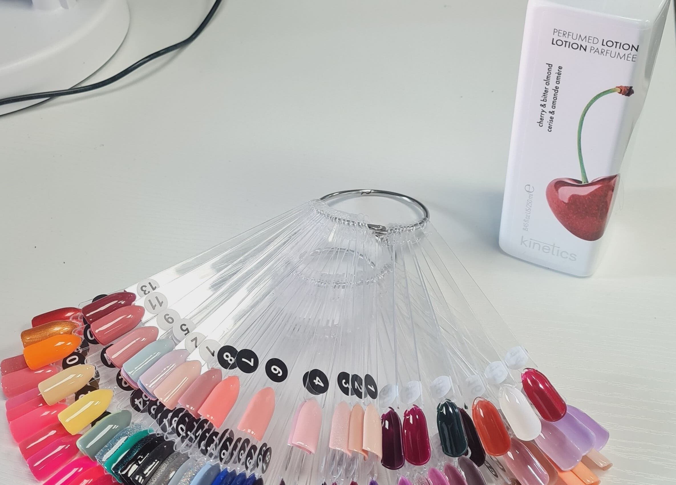 Colorful nail palette at Nails by Ina, Mullingar, County Westmeath, IE, showcasing vibrant options.