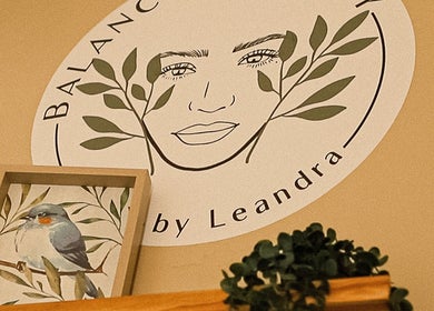 Balanced Beauty by Leandra logo with leaves in Fort Pierce, Florida, US.