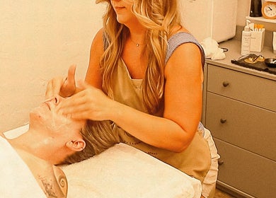 Relaxing facial treatment at Balanced Beauty by Leandra, Fort Pierce, Florida, US.