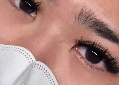 Close-up of elegant lashes at Rose Merah Lash Brow Studio, Nilai, Negeri Sembilan, MY.