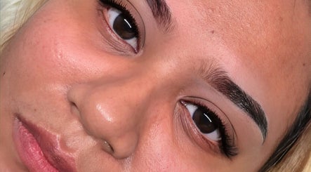 Close-up of flawless lash and brow at Rose Merah Lash Brow Studio, Nilai, Negeri Sembilan, MY.