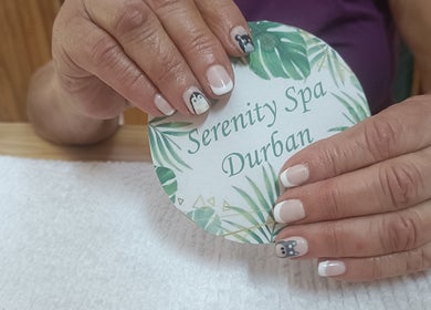 Elegant nail art at Serenity Spa Durban, featuring delicate designs, Durban, Kwazulu-natal, ZA.