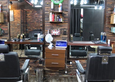 Interior of Tornado Gents Salon - JLT, Dubai, Dubai, AE, featuring classic barber chairs and grooming tools.