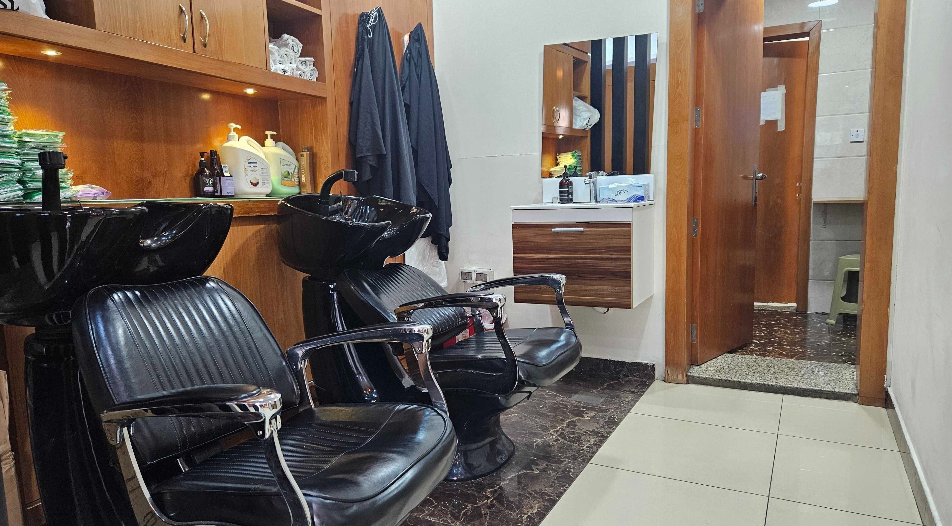 Sleek salon wash stations at Tornado Gents Salon - Marina, Dubai, Dubai, AE enhancing the grooming experience.
