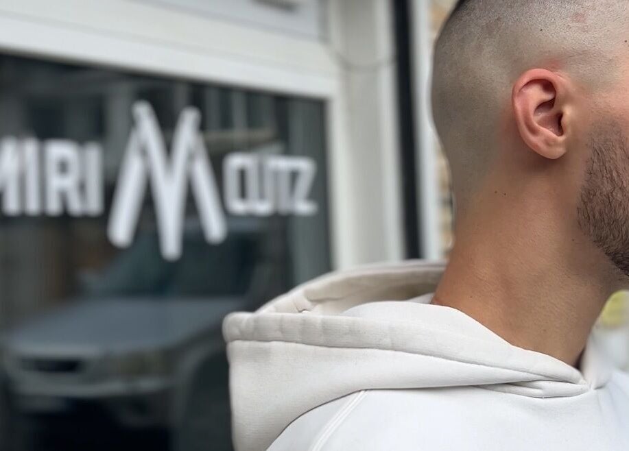 Side profile of a man with a fresh fade haircut at MiriCutz, Varna, Varna, BG.