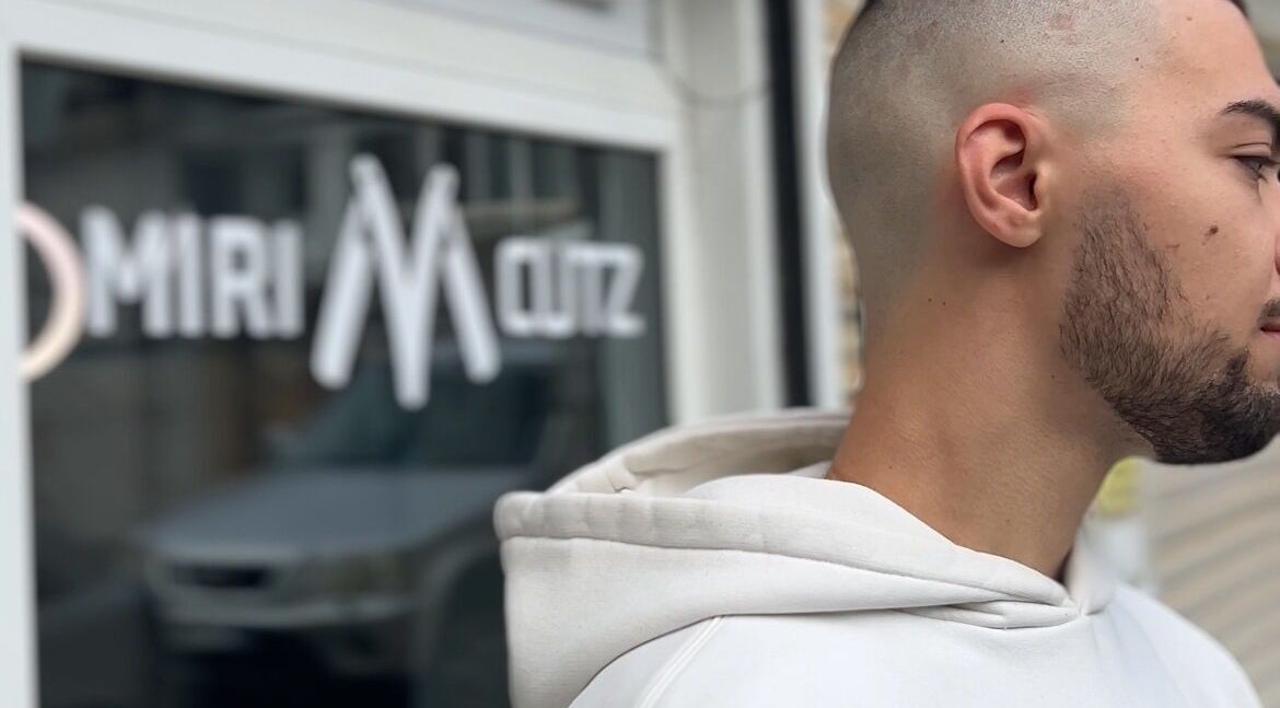 Side profile of a man with a fresh fade haircut at MiriCutz, Varna, Varna, BG.