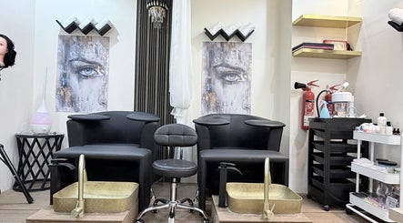 Pedicure chairs at Lemon Beauty Bluebells Women Salon, Abu Dhabi, AE offering relaxing beauty experiences.