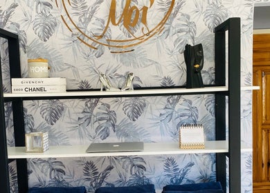Stylish shelf with decor at Beauty By Moi, Lusaka, Lusaka Province, ZM, showcasing elegance and luxury.