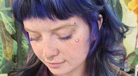 Unique hairstyle with vibrant colors at Poppy The Hair Fairy in Brighton And Hove, England, GB.