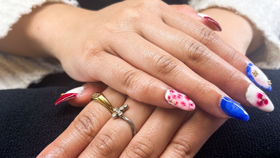 Creative nail art at Soft Bloom Studio, Springfield Lakes, Queensland, AU, showcasing elegant and vibrant designs.