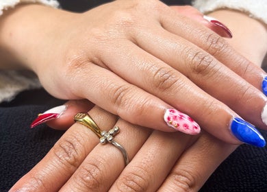 Creative nail art at Soft Bloom Studio, Springfield Lakes, Queensland, AU, showcasing elegant and vibrant designs.