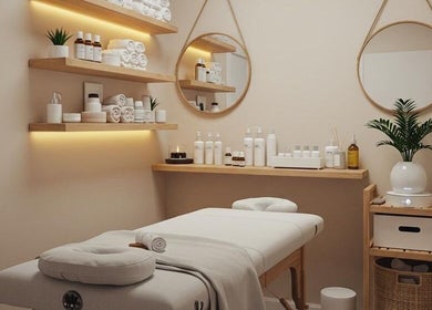 Serene wellness room at Cruz S&C in Yangebup, Western Australia, AU with spa bed and soothing decor.