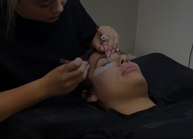 Professional eyelash treatment at Emma's Touch, Caterham, England, GB, enhancing beauty with precision.