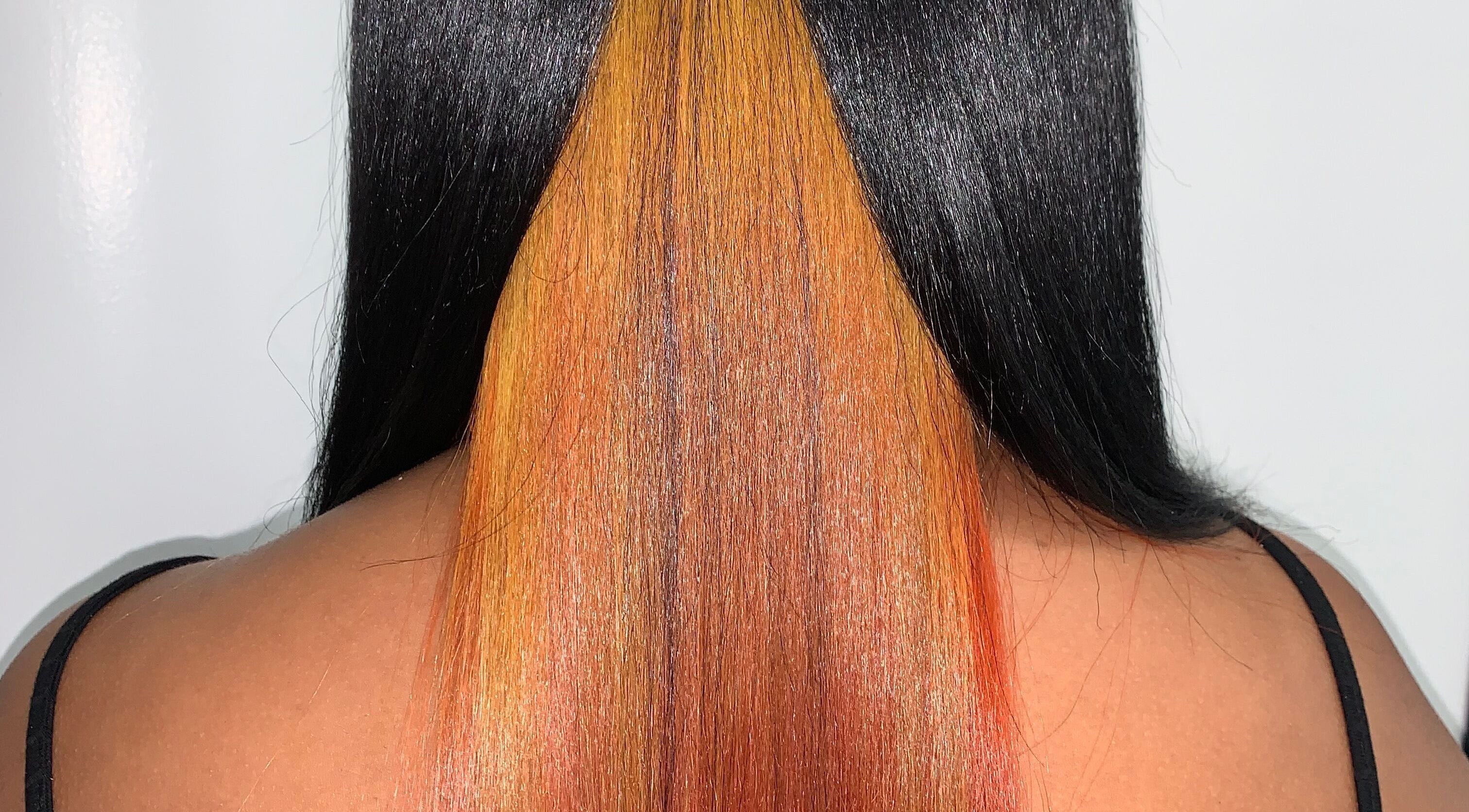 Vibrant hair color styling at You.360bda in City Of Hamilton, Pembroke Parish, BM.