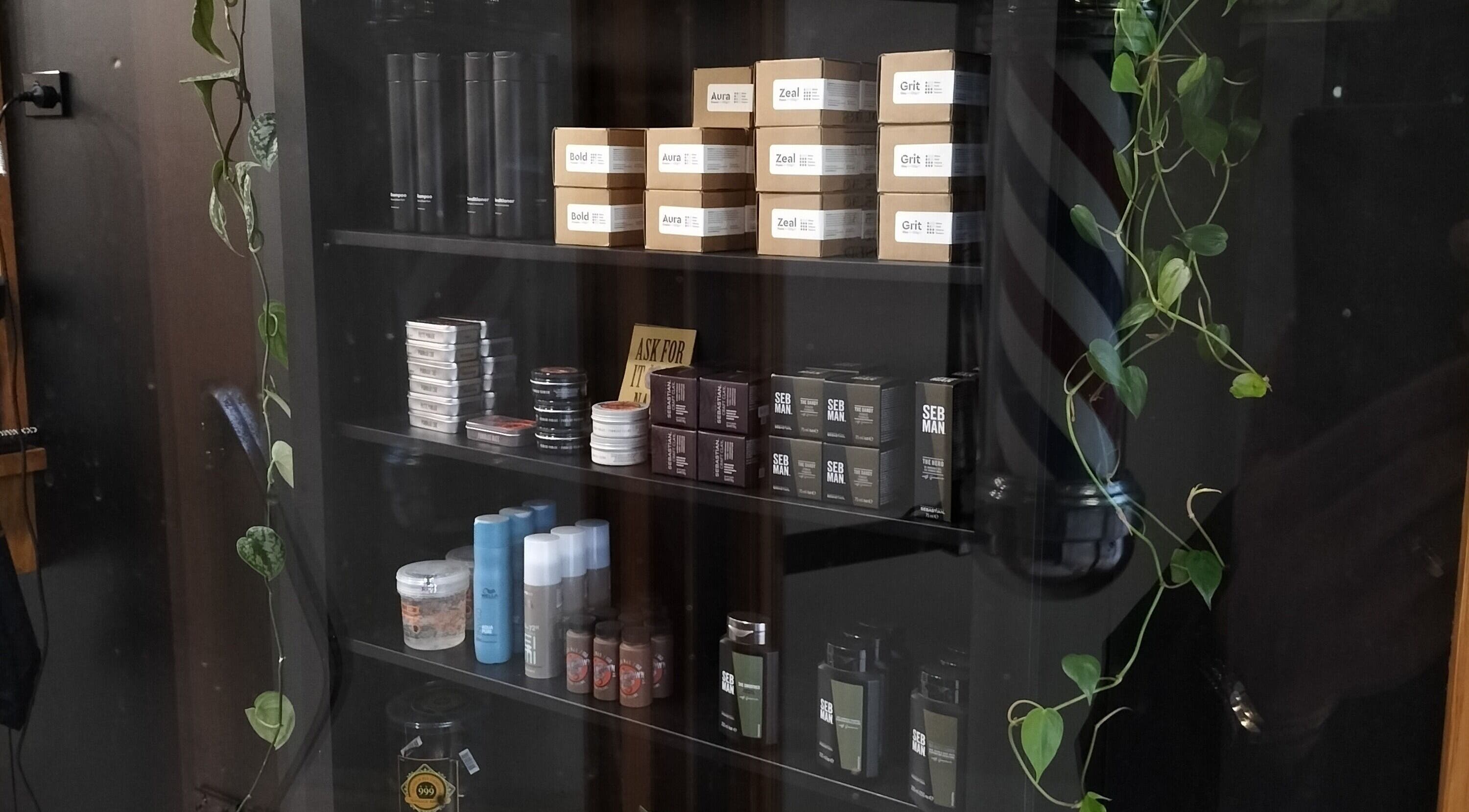 A collection of beauty products on display at Forge & Foundry, Hastings, Hawke's Bay Region, NZ.