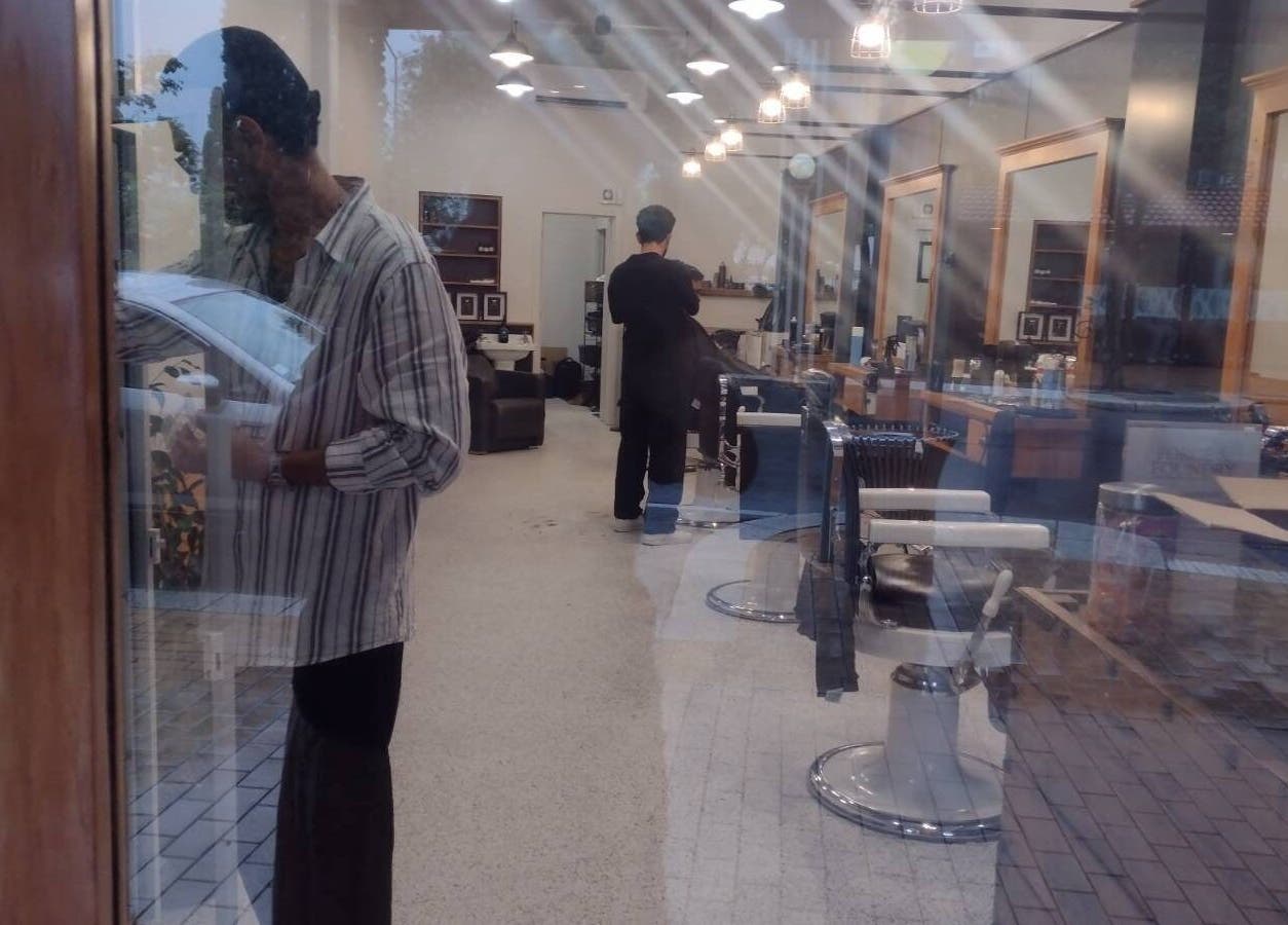 Interior view of Forge & Foundry salon in Hastings, Hawke's Bay Region, NZ with chairs and mirrors.