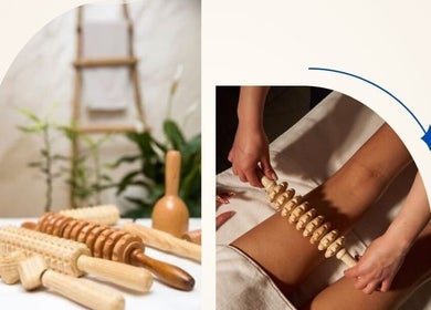 تدليك بأدوات خشبية في 4U Spa، الرياض، منطقة الرياض، السعودية.
