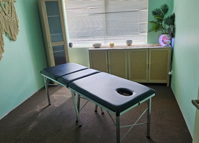 Calm massage room at Blessed Hands Deep Tissue Massage, Kelmscott, Western Australia, AU.