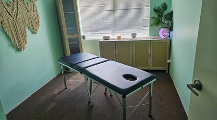 Calm massage room at Blessed Hands Deep Tissue Massage, Kelmscott, Western Australia, AU.