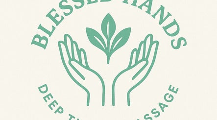 Blessed Hands Deep Tissue Massage logo with hands and leaf design, Kelmscott, Western Australia, AU.