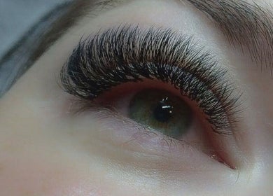 Close-up of voluminous eyelash extensions at Arty Lash, Spring Hill, Queensland, AU.
