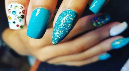 Stunning abstract nails with vibrant colors at Polished Abstract Nails, Grandview, Missouri, US.