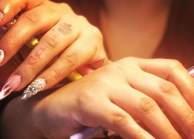 Elegant nail designs at Polished Abstract Nails in Grandview, Missouri, US, showcasing intricate artistry.