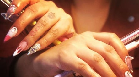 Elegant nail designs at Polished Abstract Nails in Grandview, Missouri, US, showcasing intricate artistry.