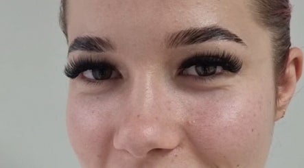 Close-up of styled eyelashes at Lash & Brow London, enhancing beauty in London, England, GB.